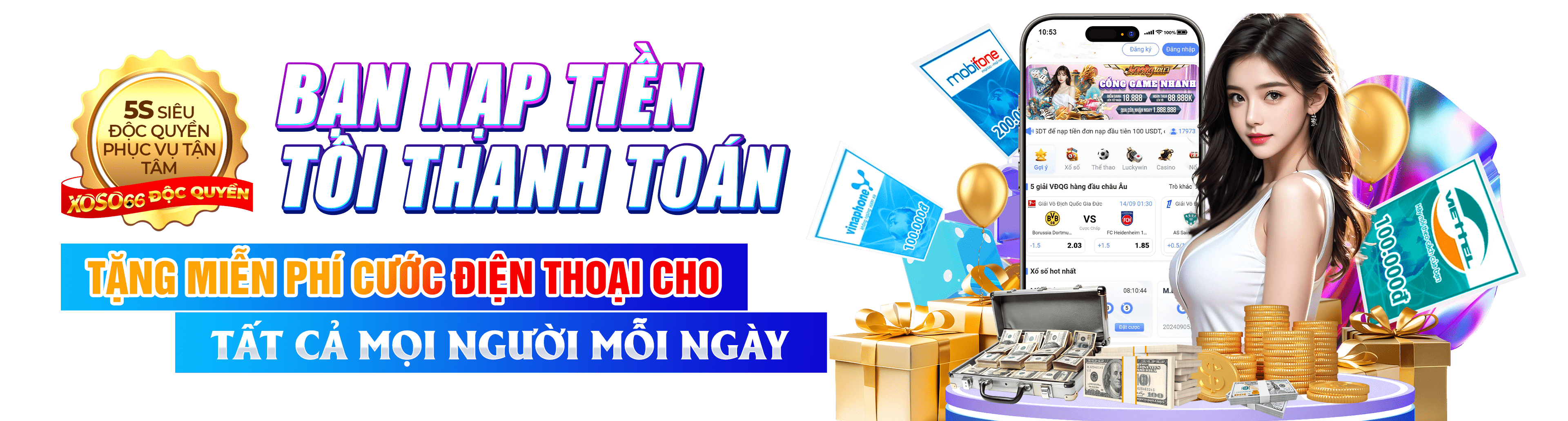 Hình ảnh quảng cáo của 666vn hiển thị nền tảng và các lợi ích