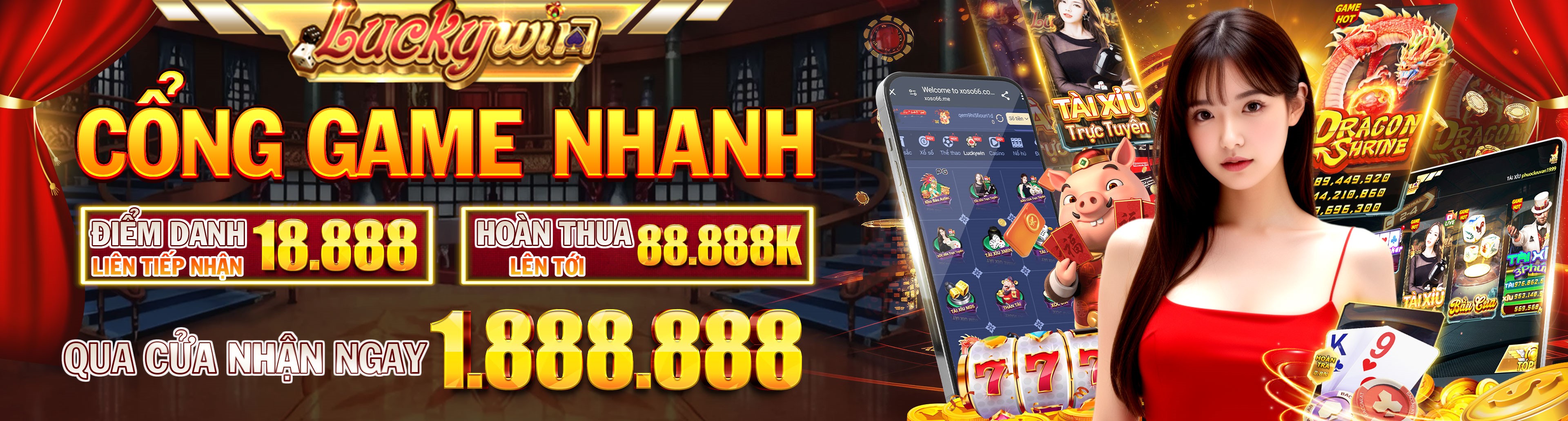 Hình ảnh quảng cáo của 666vn hiển thị nền tảng và các lợi ích